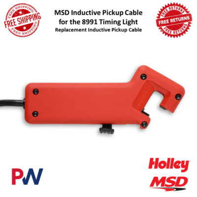 MSD Replacement Inductive Pickup, Red For Self Powered Timing Light, PN 8991