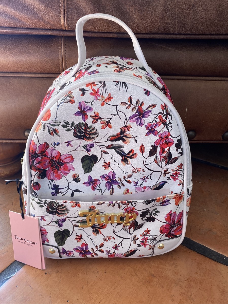 Juciy Couture Garden Party White Pullout Pouch Backpack