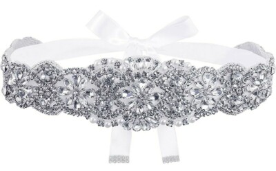 Lovful Bridal Crystal Rhinestone Braided Wedding Dress Sash  display picture 3