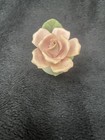Set Of 4 Ceramic Handmade, Hand Painted Roses Pink Purple Yellow Two Toned 2x2x2 — photo 4