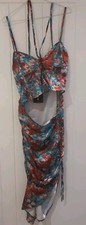 PRETTY LITTLE THING SUMMER BEACH HOLIDAY DRESS CORSET MIDI SIZE 16