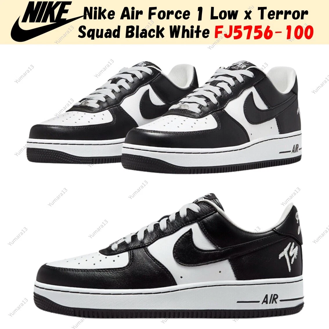 Nike Air Force 1 Low x Terror Squad Black White FJ5756-100 Men's
