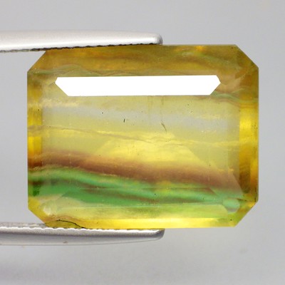 18.22 Ct Extra Ordinary (17 x 13)Natural Octagon Brazilian Bi-Color Flourite Gem