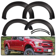 Fit For 15-17 Ford F150 F150 Styleside Pickup Pocket Rivet Style Fender Flares