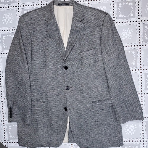 Hugo Boss Men's Herringbone Sport Coat 44R Loro Piana Wool Cashmere 3 Button 310 - Picture 12 of 18