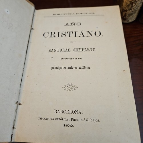 Antique 1872 AÑO CRISTIANO, Barcelona Castellano, CHRISTIAN YEAR,6 Vol. 12 Month - Picture 11 of 15