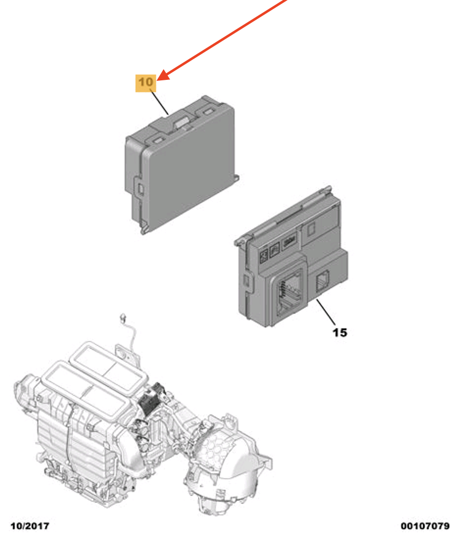 PEUGEOT 3008 Air Conditioning Control Unit 1640504780 New Genuine 