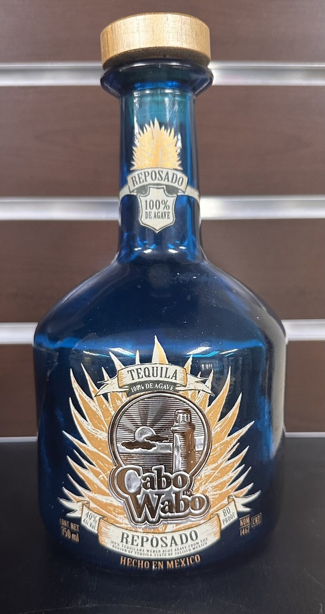 Cabo Wabo Reposado Tequila Empty Bottle Sammy Hagar Blue 750ml | eBay