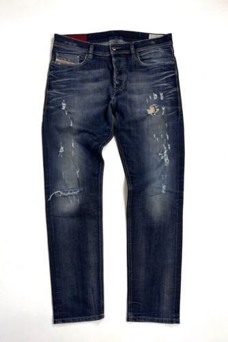 DIESEL TEPPHAR Slim Skinny Carrot Blue Denim Stretch Pants Jeans W33 L 30 - Picture 1 of 13