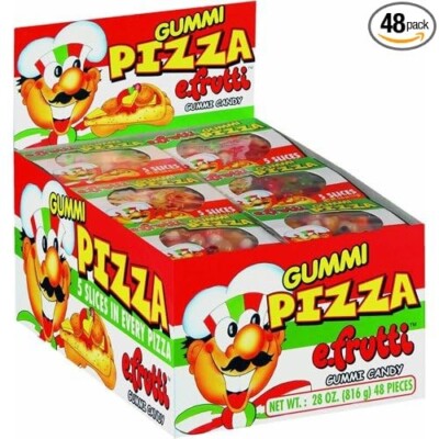 E Frutti Gummi Candy Pizza - 48'S, .6-Ounce Pack of 48