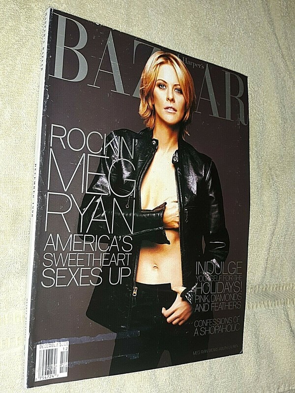 December 1998 Harper's Bazaar Women's Fashion Magazine - Sexy Meg Ryan Cover