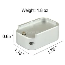 SILVER Magazine Base Pad +0 Floor Plate Counterweight for Glock 9mm/.40