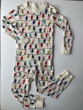 Hanna Andersson Kids Long John Pajama Set - size 3T - Bright Bulbs