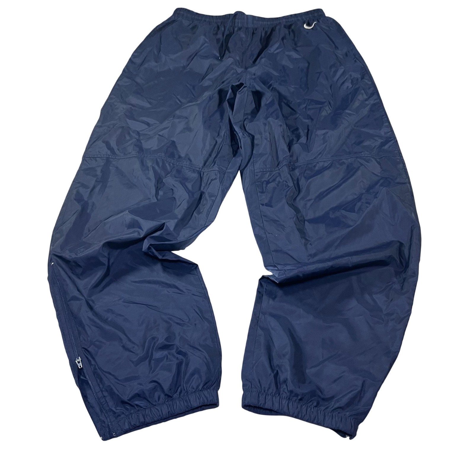 Vintage 90s Nike Mens Blue Windbreaker Nylon Track Pants Size XL Lightweight