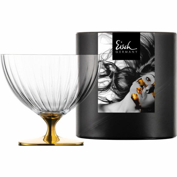 Eisch Dessert Schale Auf Fuß Dessertschale Eisbecher Glasschale Gold Ø 11.5 Cm-image