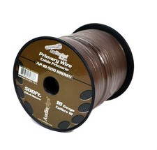 18 Gauge Car Audio Primary Wire 500ft  Brown   Remote, Power/Ground Electrical