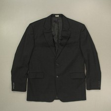 Jos A Banks Men's 100 Wool Suit Coat Jacket Blazer Size 43R Dark Gray FLAWED