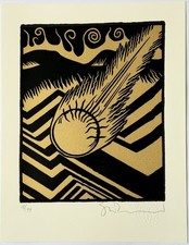 STANLEY DONWOOD - VOLATILITY SIGNED LIMITED GOLD EDITION SCREENPRINT RADIOHEAD
