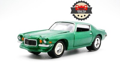 1972 CHEVROLET CAMARO RS GREEN MUSCLE 1/64 SCALE DIECAST COLLECTOR MODEL CAR