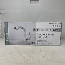 Glacier Bay Dunning Single Handle Pull-Out Utility Faucet Chrome Dual Spray