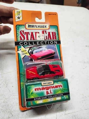 Vintage 1997 Matchbox Star Car Collection Magnum P.I. Ferrari 308 GTB Red HTF