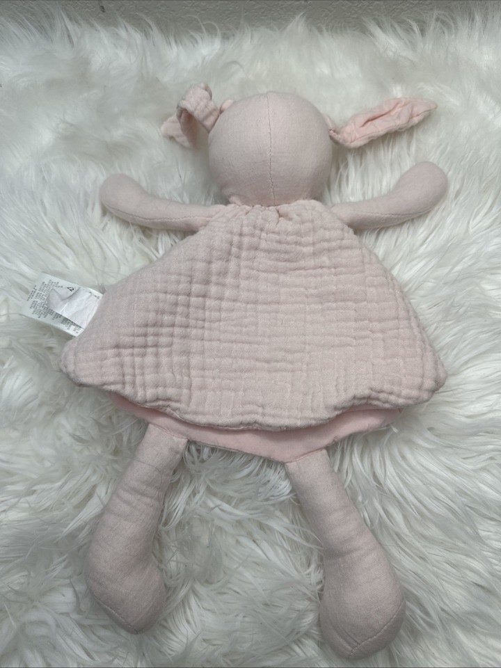 Cloud Island Pink Bunny Lovey Plush Dress Muslin Blanket Rabbit FAST ...