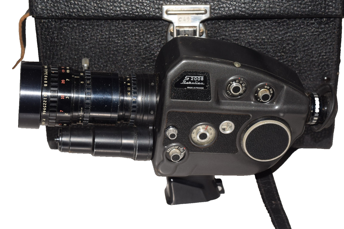 Beaulieu S2008 Super8MM camera with P. Angenieux 8-64mm 1.9 Lens