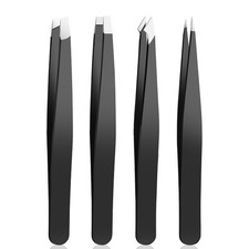 Tweezer Set For Man Women,Precision Tweezers For Facial Hair Eyebrow Chin,4Piece