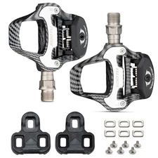 Road bike clipless pedals, with cleats sets for look KEO system