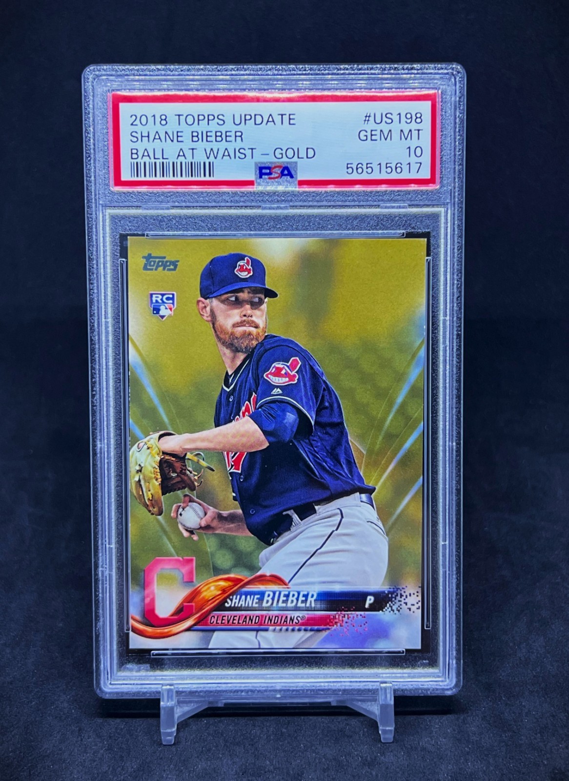 SHANE BIEBER 2018 Topps Update Series #US198 GOLD ROOKIE /2018 PSA 10 [GEM MT]