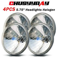 4pc For 1971-1975 Chevy Impala El Camino 5.75 5 34 Headlights H4 Halogen H5001