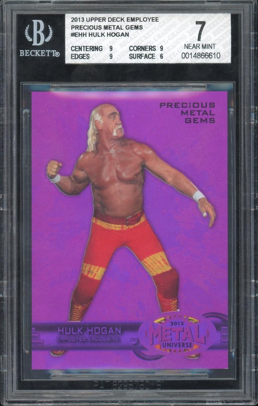 2013 Upper Deck Employee Hulk Hogan Precious Metal Gems /125 BGS 7