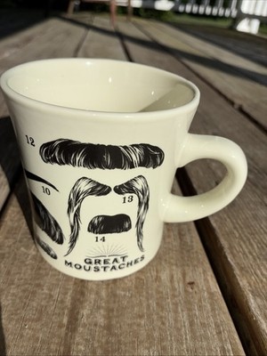 Unemployed Philosopher's Guild Great Mustaches Coffee Mug Rare 