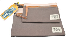 2 x STANLEY Utility Canvas Pouches Zip Bags Tool Travel Wash Bag Christmas Gift