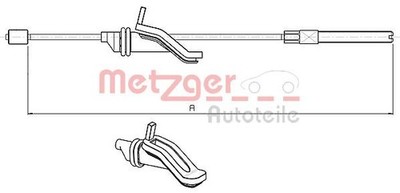 Original METZGER Seilzug Feststellbremse 10.5369 für Ford