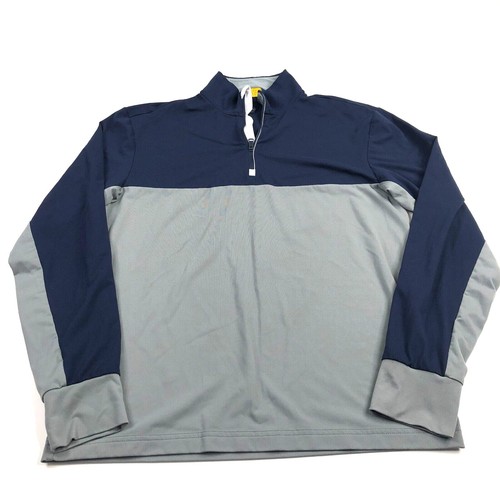 Polo Ralph Lauren Pullover 1/4 Cremallera Absorbente Elástico Para Hombre Pequeño Azul Ligero