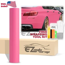 Premium Ultra Matte Flat Pink Car Auto Vinyl Wrap Sticker Decal Sheet Film DIY