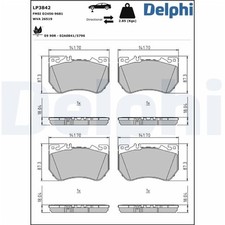 Delphi Bremsbeläge vorne für Mercedes C-Klasse Cle E-Klasse Glc