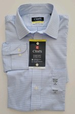 NEW $89 Chaps Sz 16 34-35 Elite Performance COMFORT STRETCH Blue Windowpane