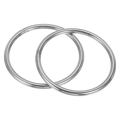 2 Pcs 3.5'' Metal O Ring 304 Stainless Steel Welded O Rings 6x90mm