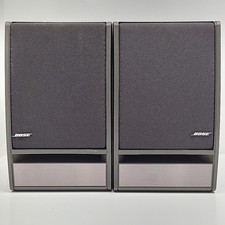 Bose Model 141 Bookshelf Home Stereo Speakers Grey Pair Tested Cosmetic Defects