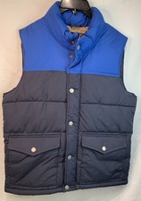 Vintage Double Pocket Old Navy Puffer Snap Up Vest EUC So Warm Sz Medium