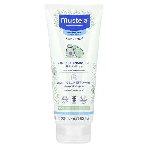 Baby, 2 in 1 Cleansing Gel, Hair and Body, Normal Skin, 6.76 fl oz (200 ml)