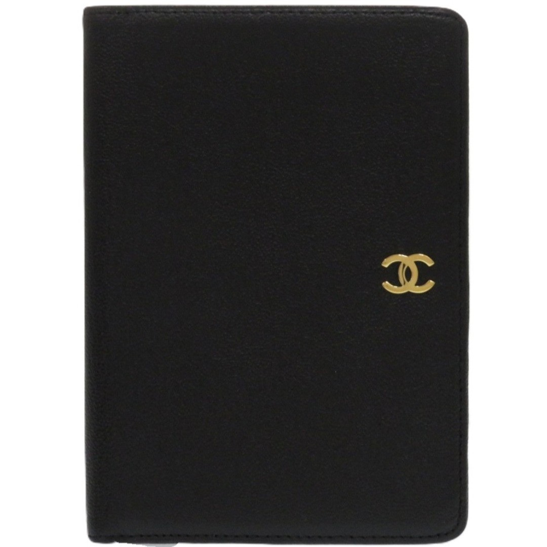 Chanel Lambskin Black 1308 Bifold Wallet Pre-Owned