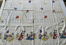 Vintage Disney Baby Blanket Mickey Minnie Donald Playing Pool Sandcastle 38 x 36