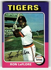 1975 Topps Ron LeFlore #628 Detroit Tigers ROOKIE CARD HIGH GRADE BEAUTY!. rookie card picture