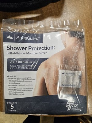 1 Pack of 5 Aqua Guard Moisture Barrier Shower Protection 10 X 12  Self Adhesive