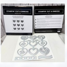 Stampin Up ADORING HEARTS 3D Hybrid Embossing Folder Dies