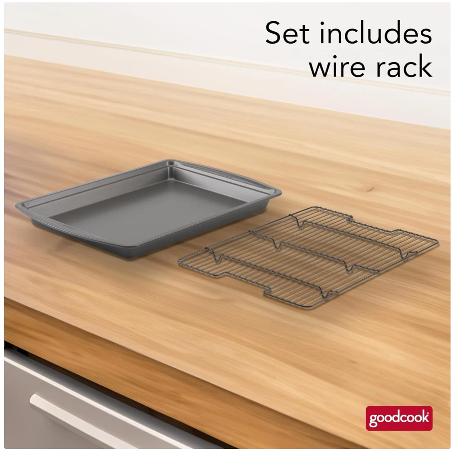 Crispy Baking Pan & Rack Set - Nonstick Carbon Steel