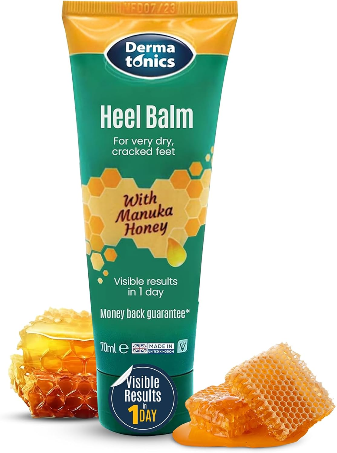 Dermatonics Fast-Acting Manuka Honey Heel Balm | Nourishing Formula for Very Dry